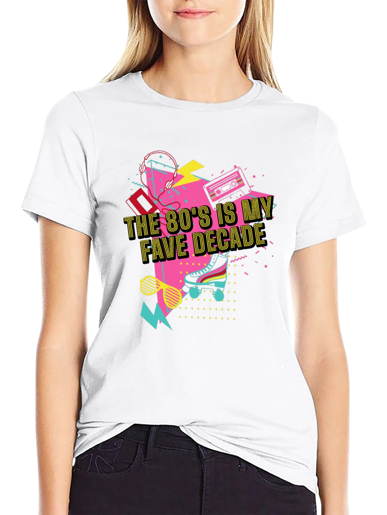80s Fave Decade Black T-Shirt