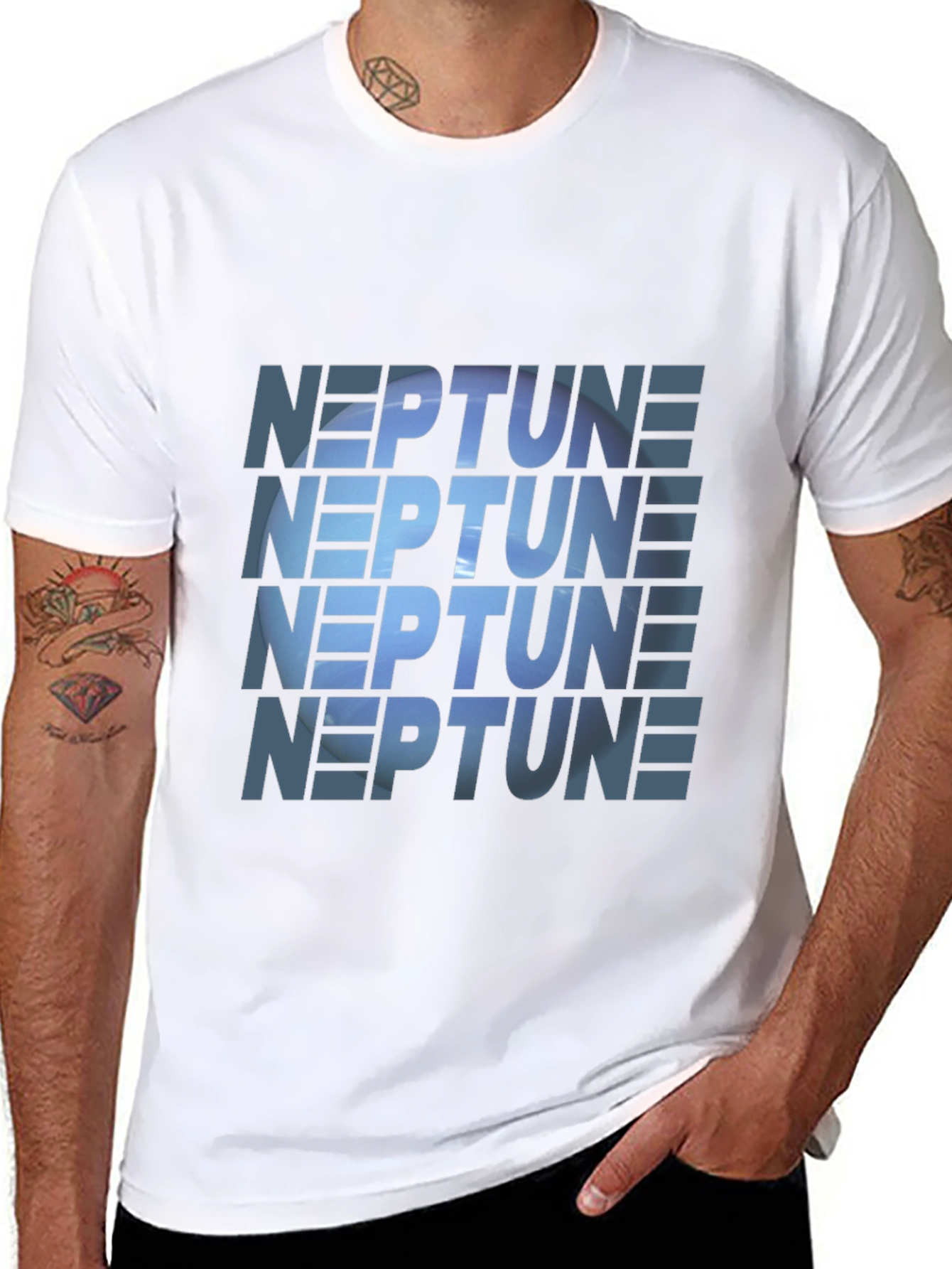 Neptune Graphic Print T-Shirt - Stylish Casual Wear