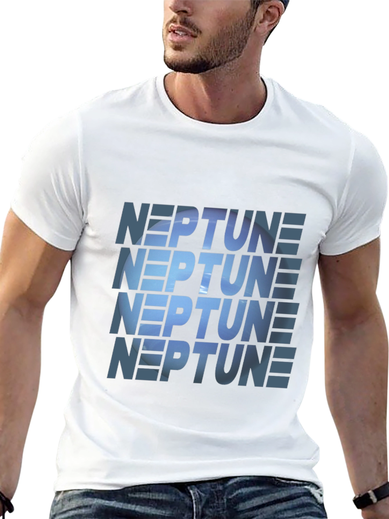 Neptune Graphic Print T-Shirt - Stylish Casual Wear