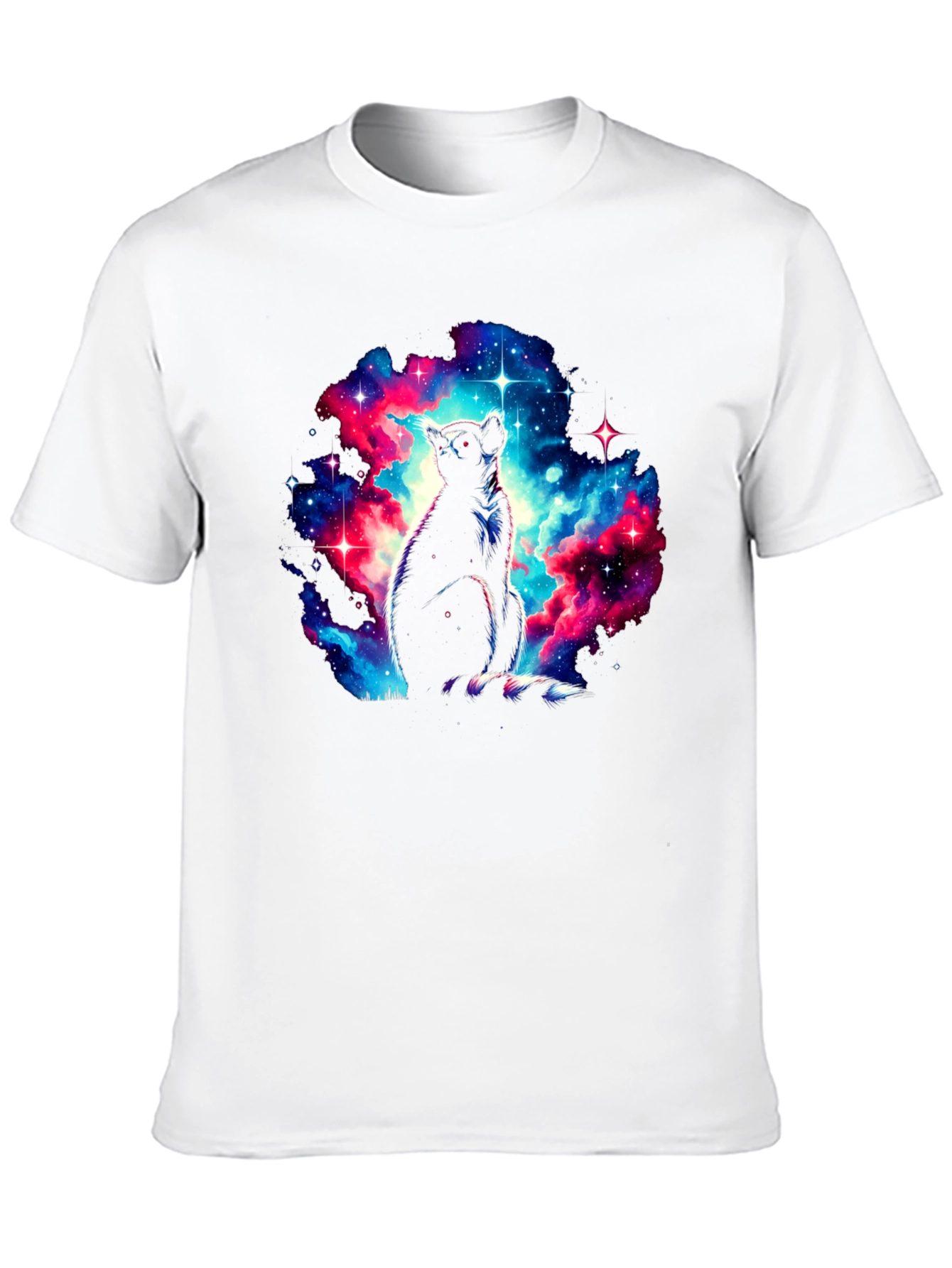 Galaxy Lemur Graphic T-Shirt - Mens Black Tee