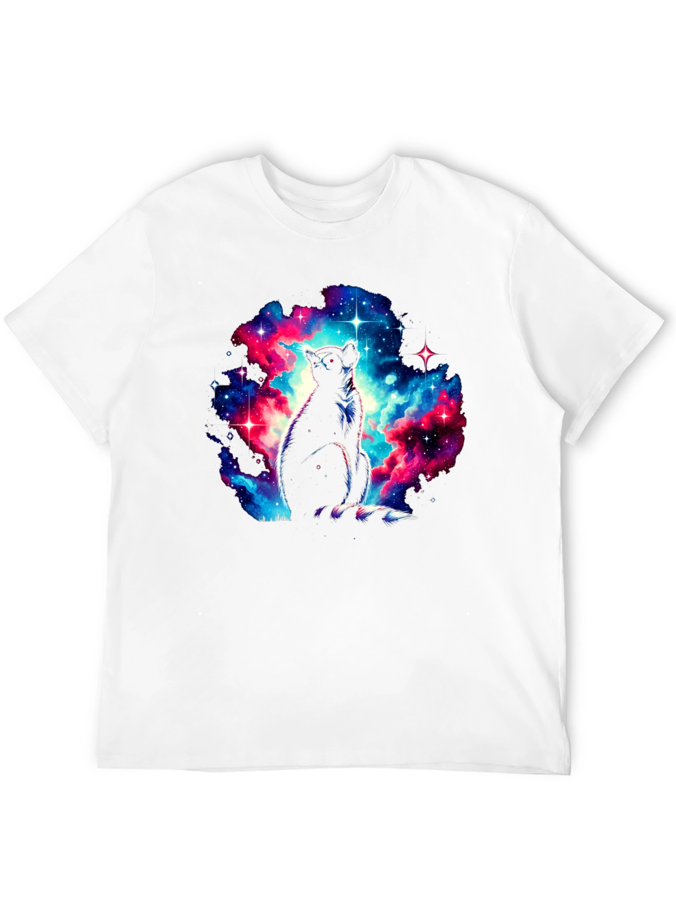 Galaxy Lemur Graphic T-Shirt - Mens Black Tee