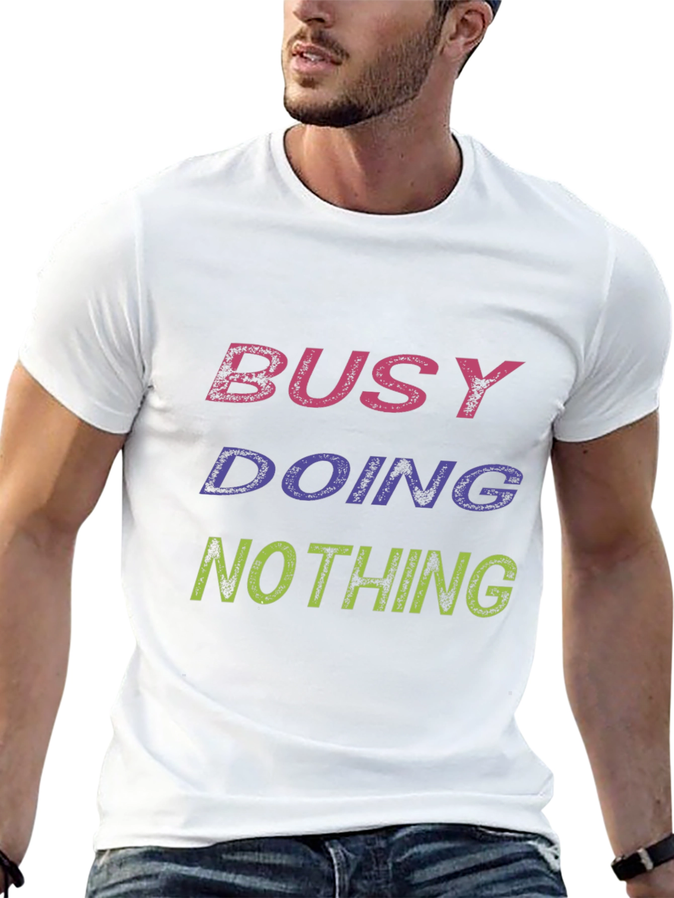 Busy Doing Nothing Graphic T-Shirt - Relaxed Fit