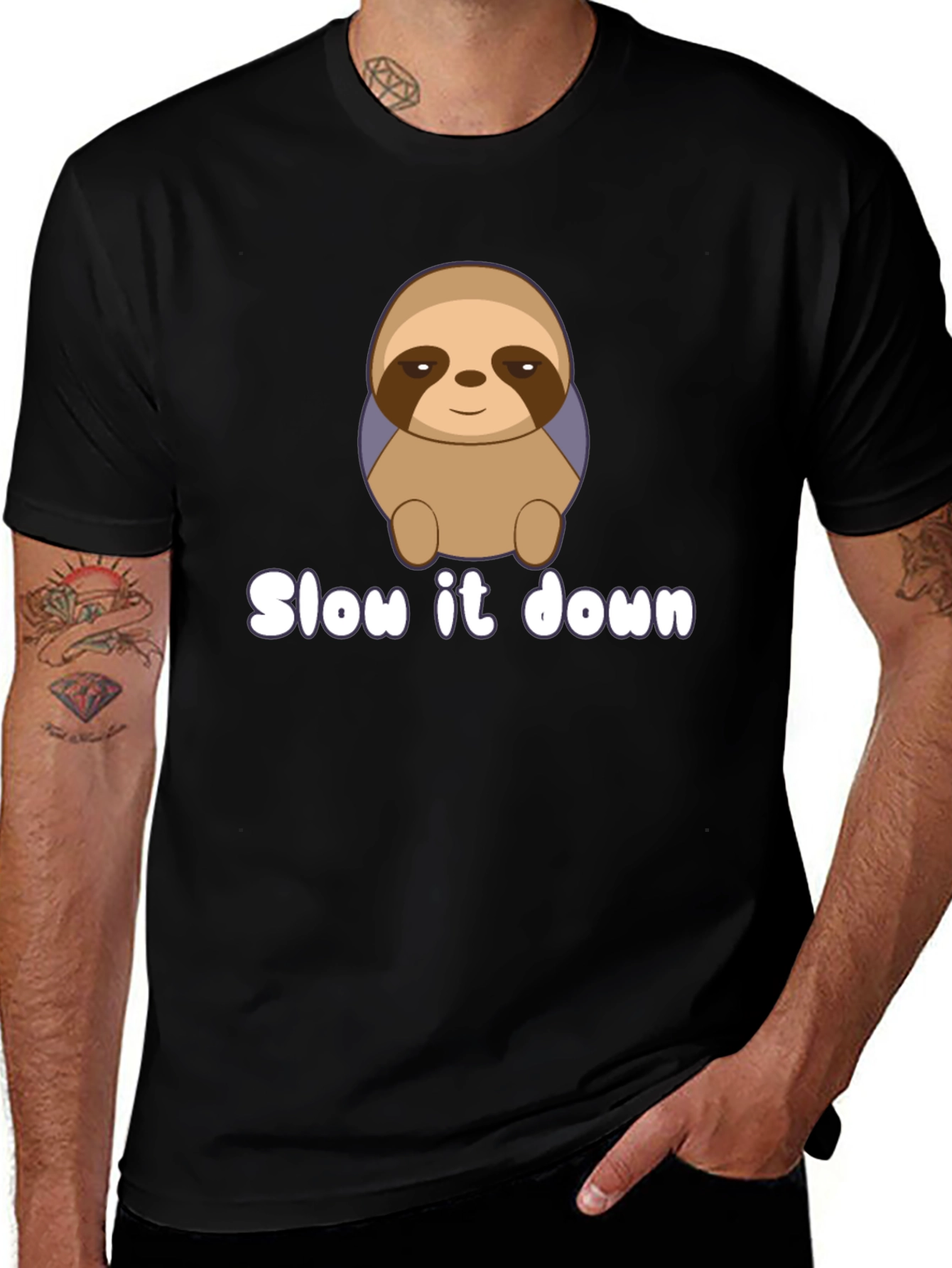 Slow it Down Sloth Graphic T-Shirt - Relaxed Fit