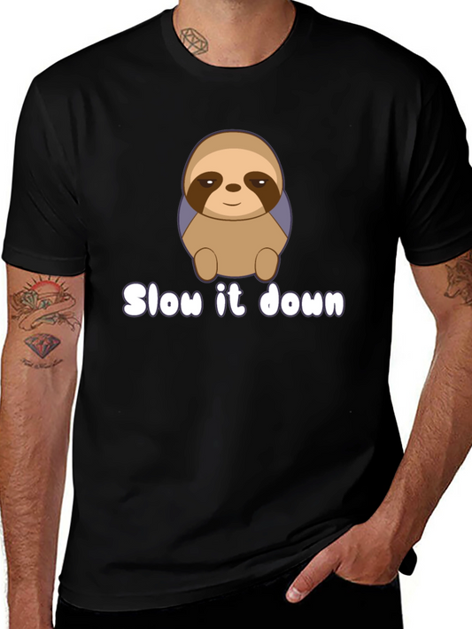 Slow it Down Sloth Graphic T-Shirt - Relaxed Fit