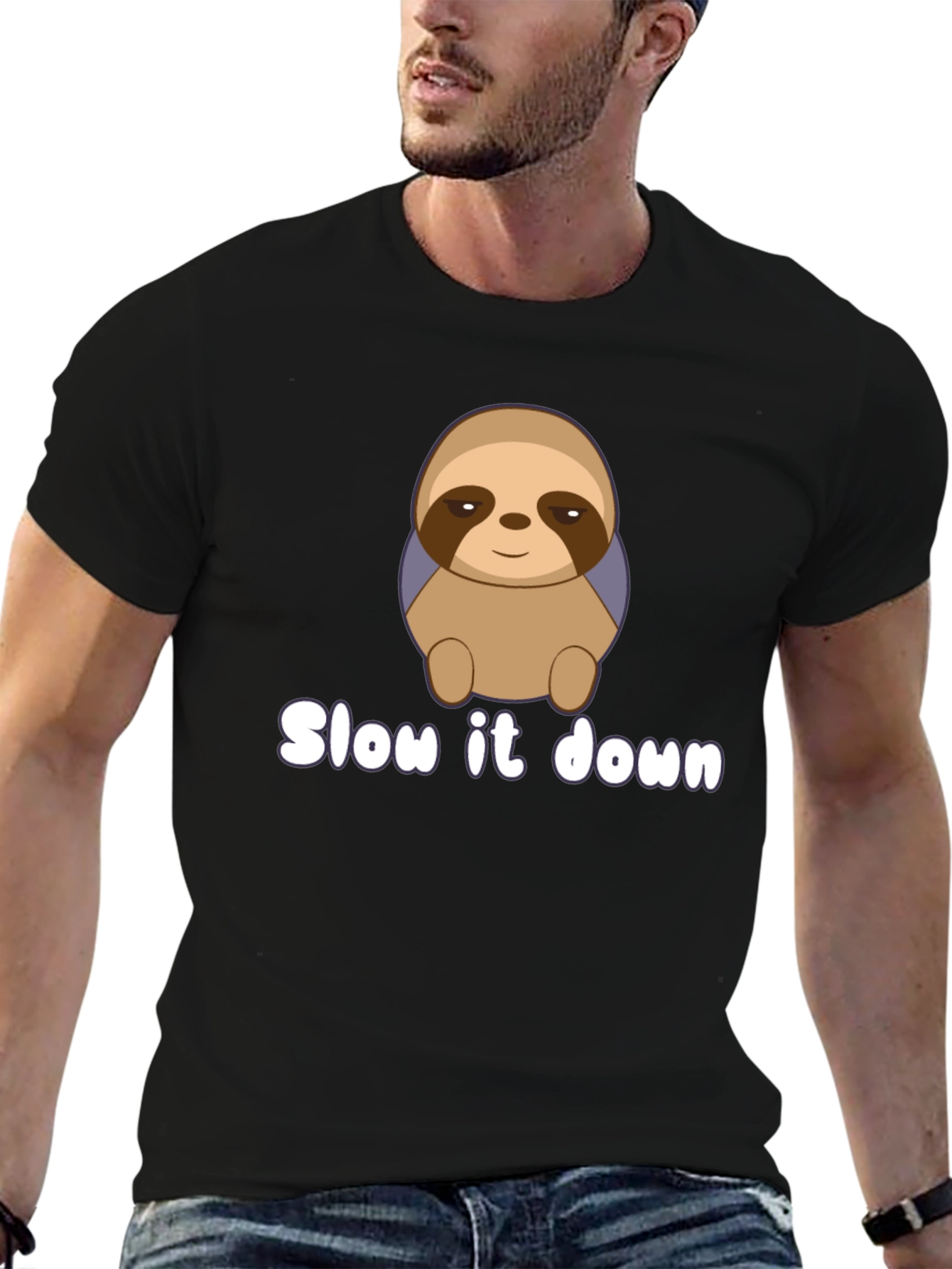 Slow it Down Sloth Graphic T-Shirt - Relaxed Fit