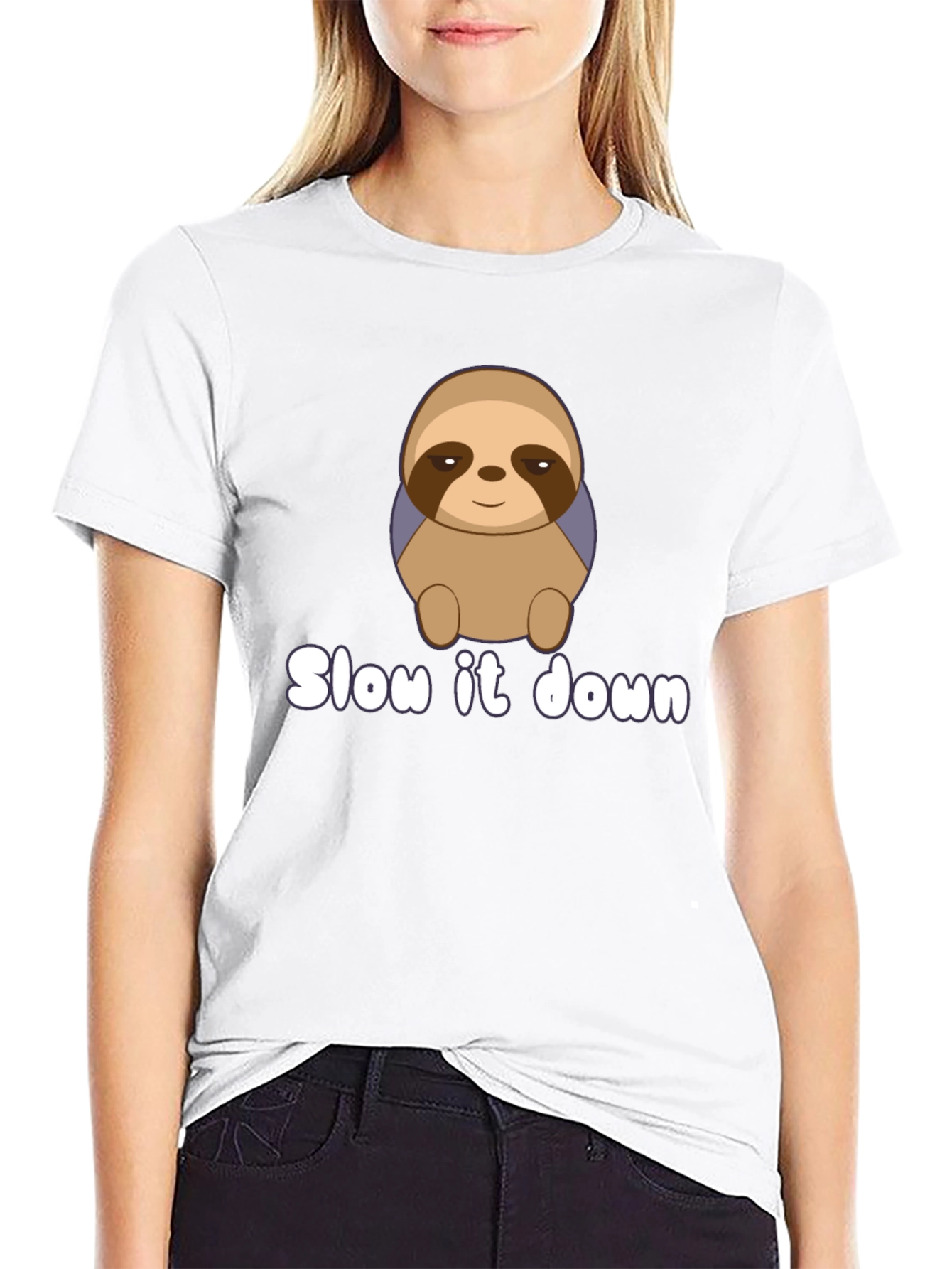 Slow it Down Sloth Graphic T-Shirt - Relaxed Fit