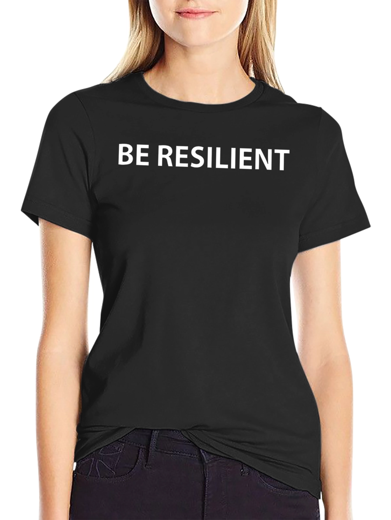 Be Resilient Black Tee - Motivational Style