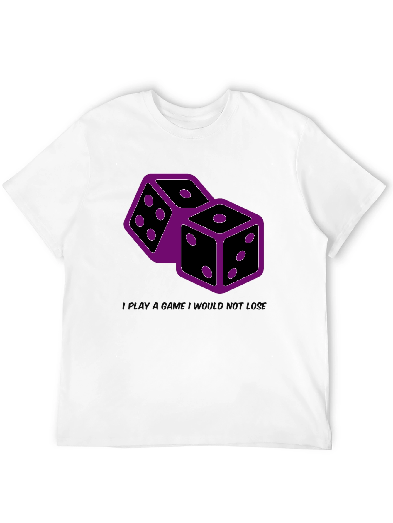 Dice Graphic Print Tee - Black Casual T-Shirt