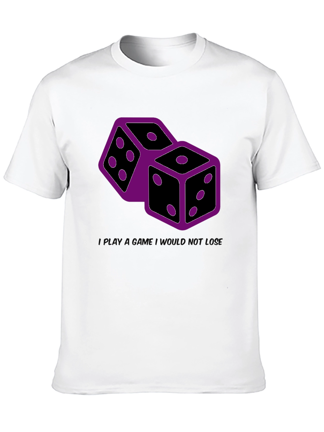 Dice Graphic Print Tee - Black Casual T-Shirt