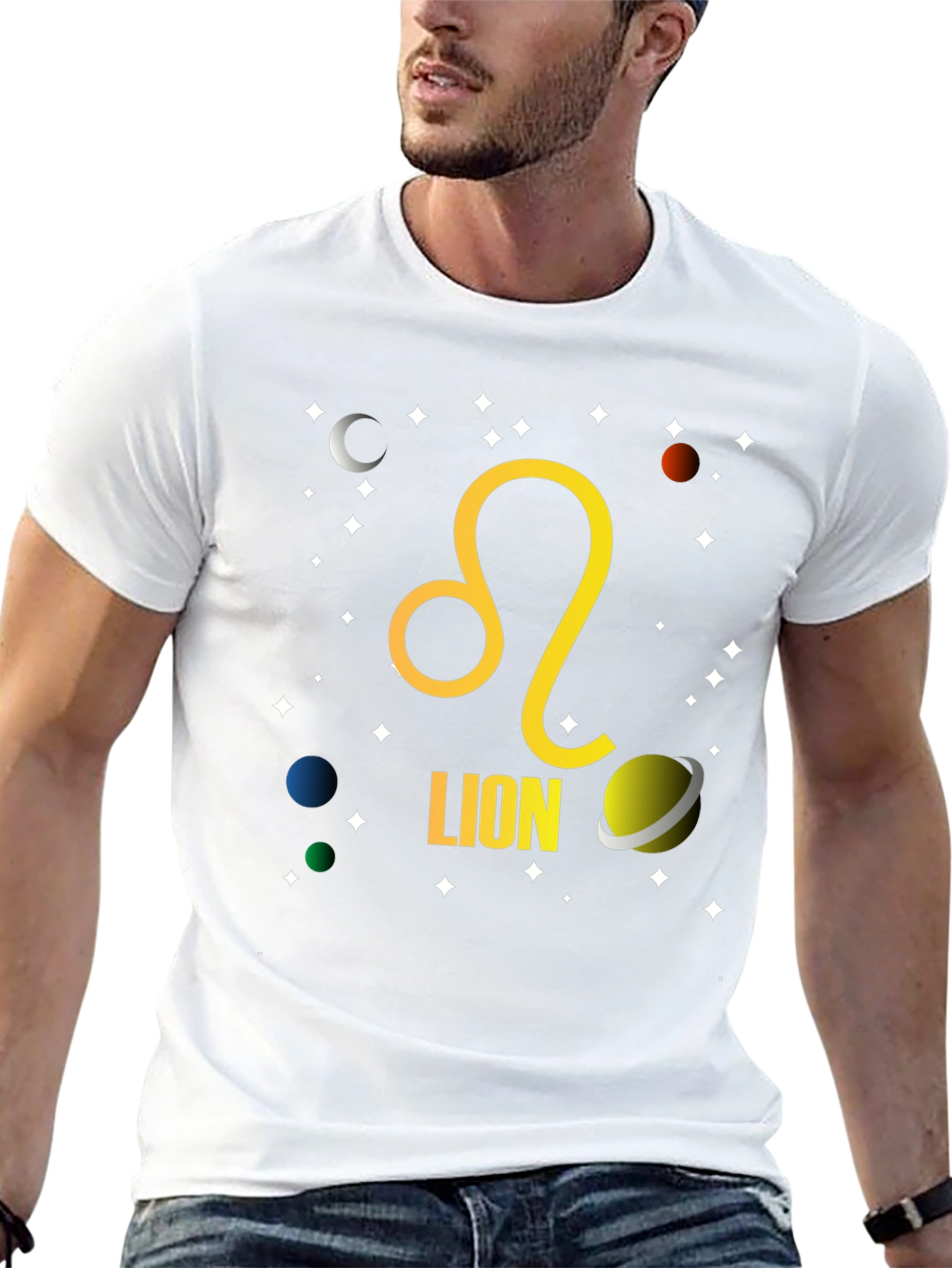 Zodiac Leo T-Shirt - Celestial Lion Design