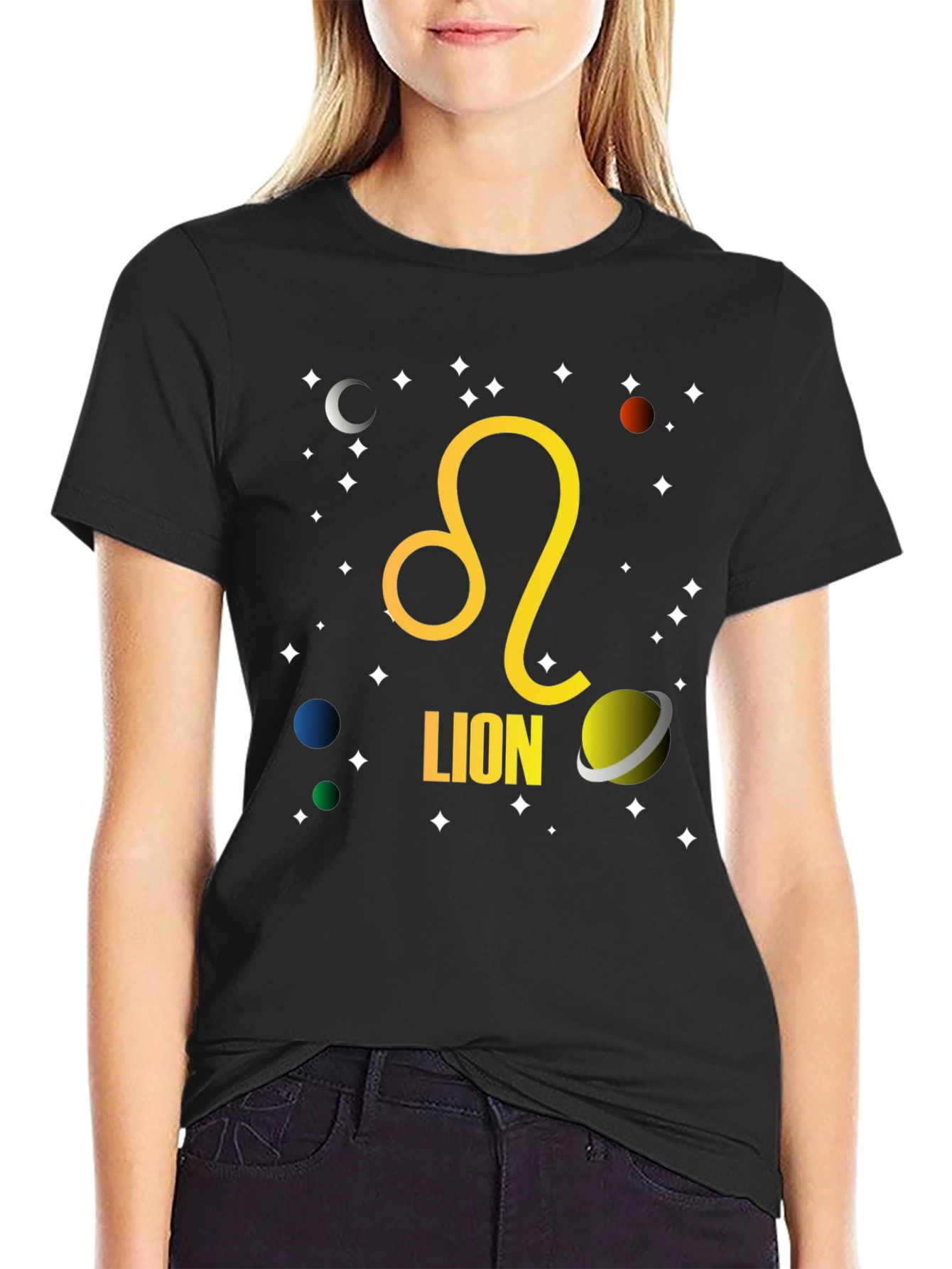 Zodiac Leo T-Shirt - Celestial Lion Design