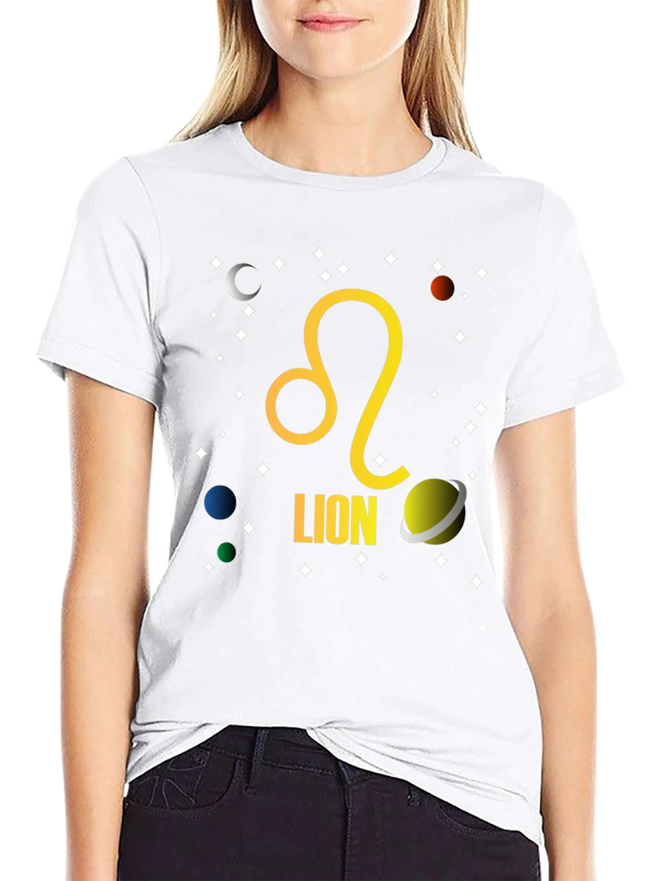 Zodiac Leo T-Shirt - Celestial Lion Design
