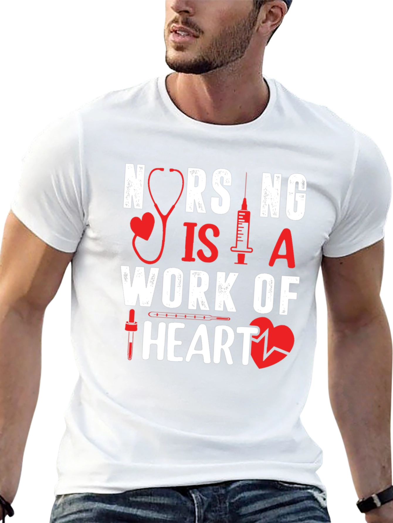Nursing is a Work of Heart T-Shirt