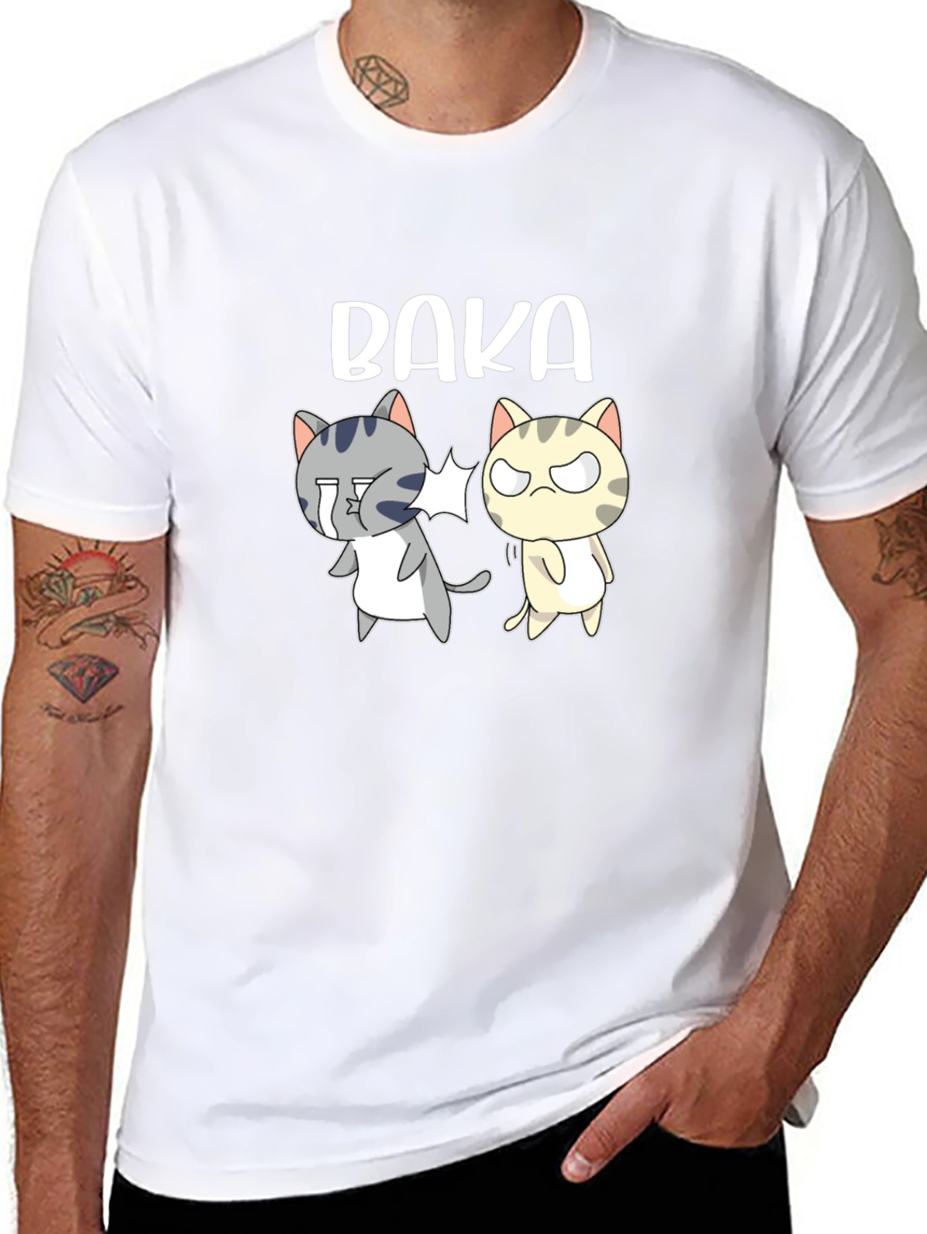 Baka Slap Cats Graphic T-Shirt