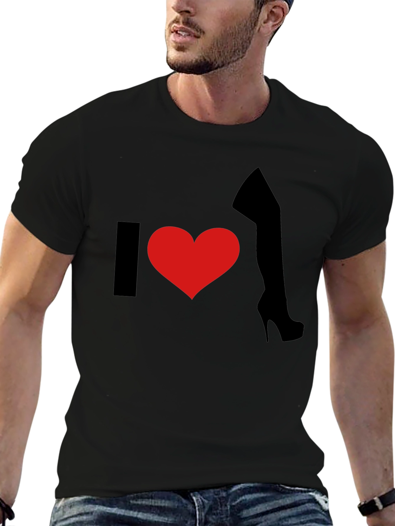 I Heart Boots Tee - Novelty Graphic T-Shirt