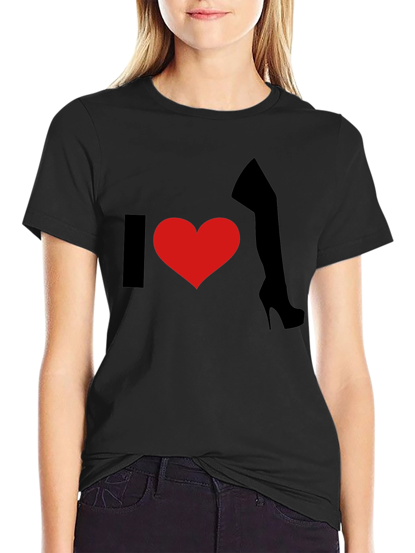 I Heart Boots Tee - Novelty Graphic T-Shirt