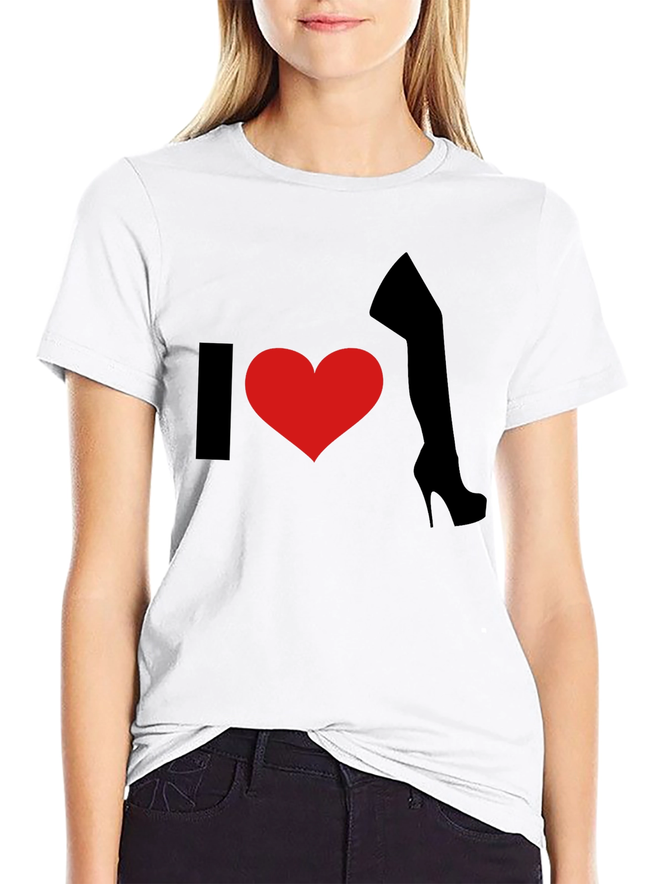 I Heart Boots Tee - Novelty Graphic T-Shirt