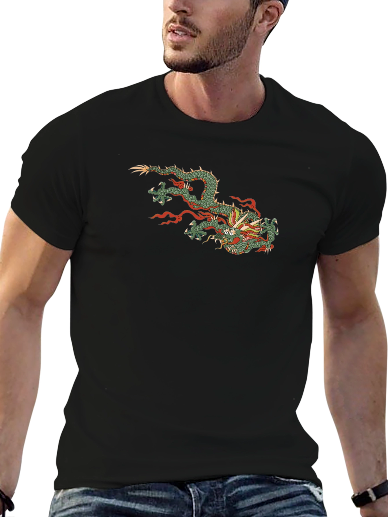 Black Dragon Graphic Tee - Stylish Casual Wear