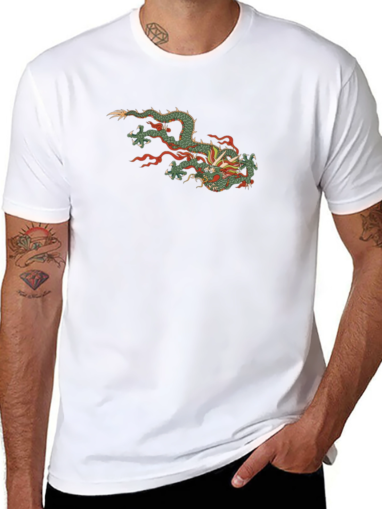Black Dragon Graphic Tee - Stylish Casual Wear
