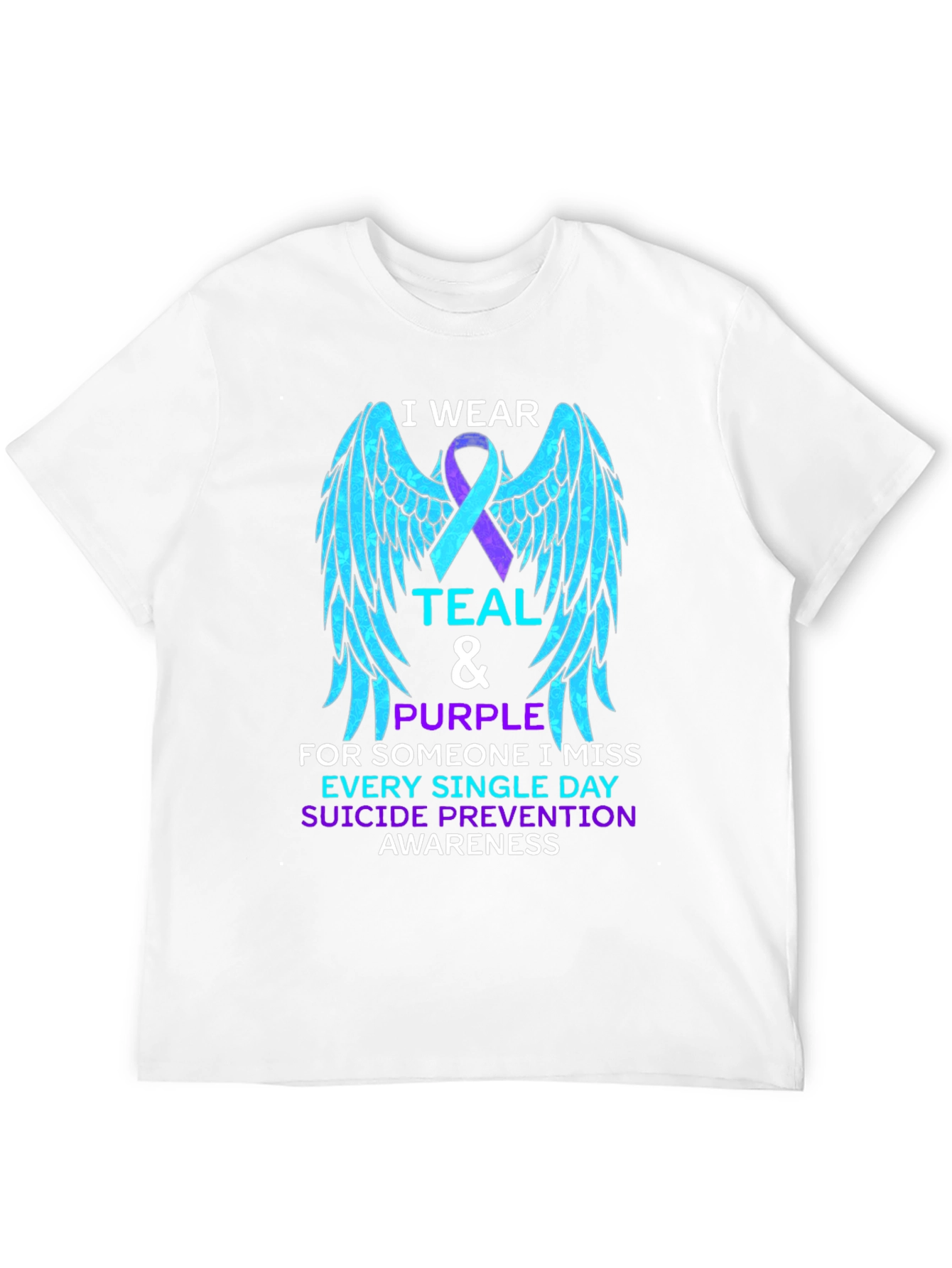 Suicide Prevention Awareness T-Shirt - Teal & Purple