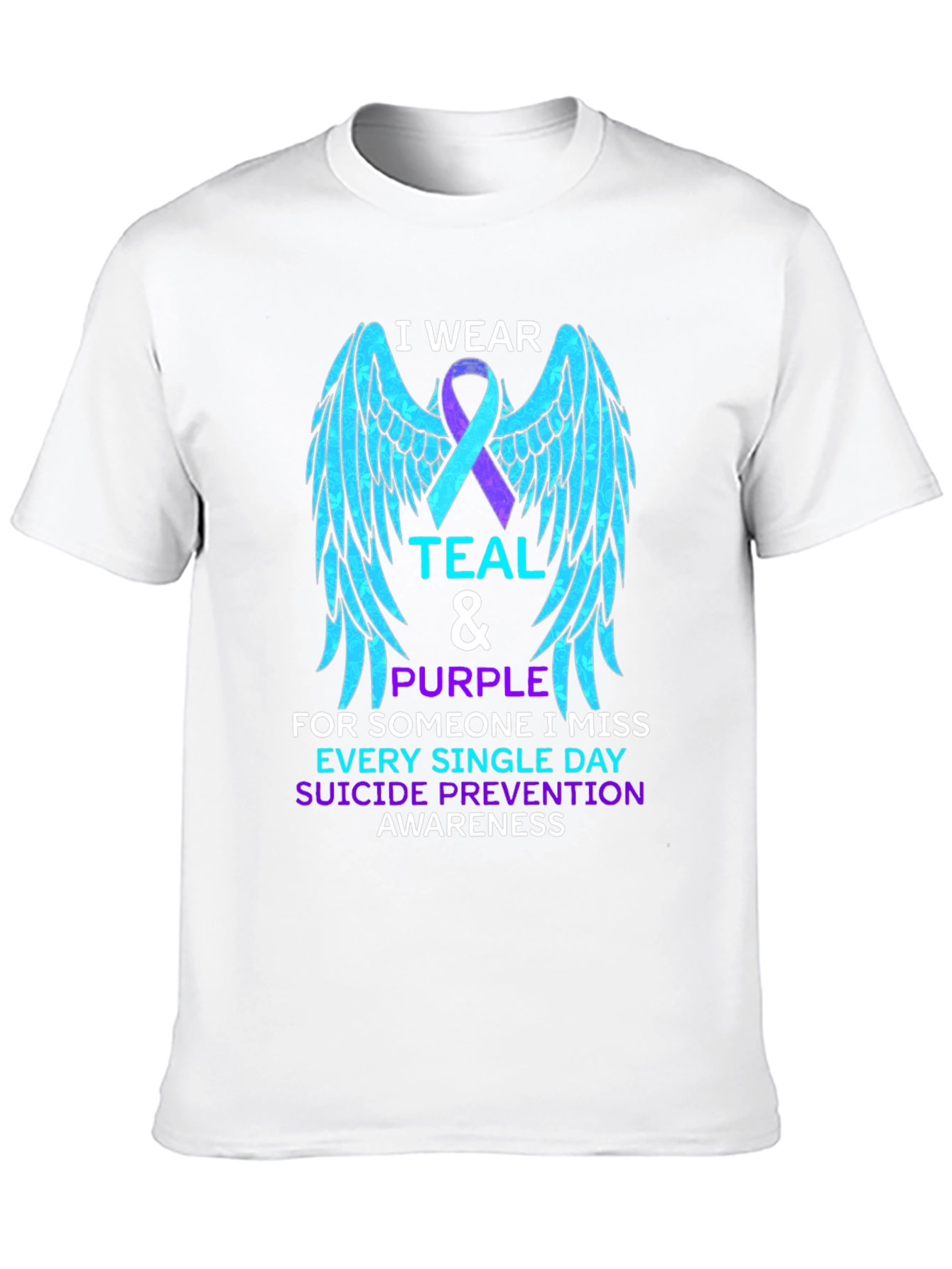 Suicide Prevention Awareness T-Shirt - Teal & Purple