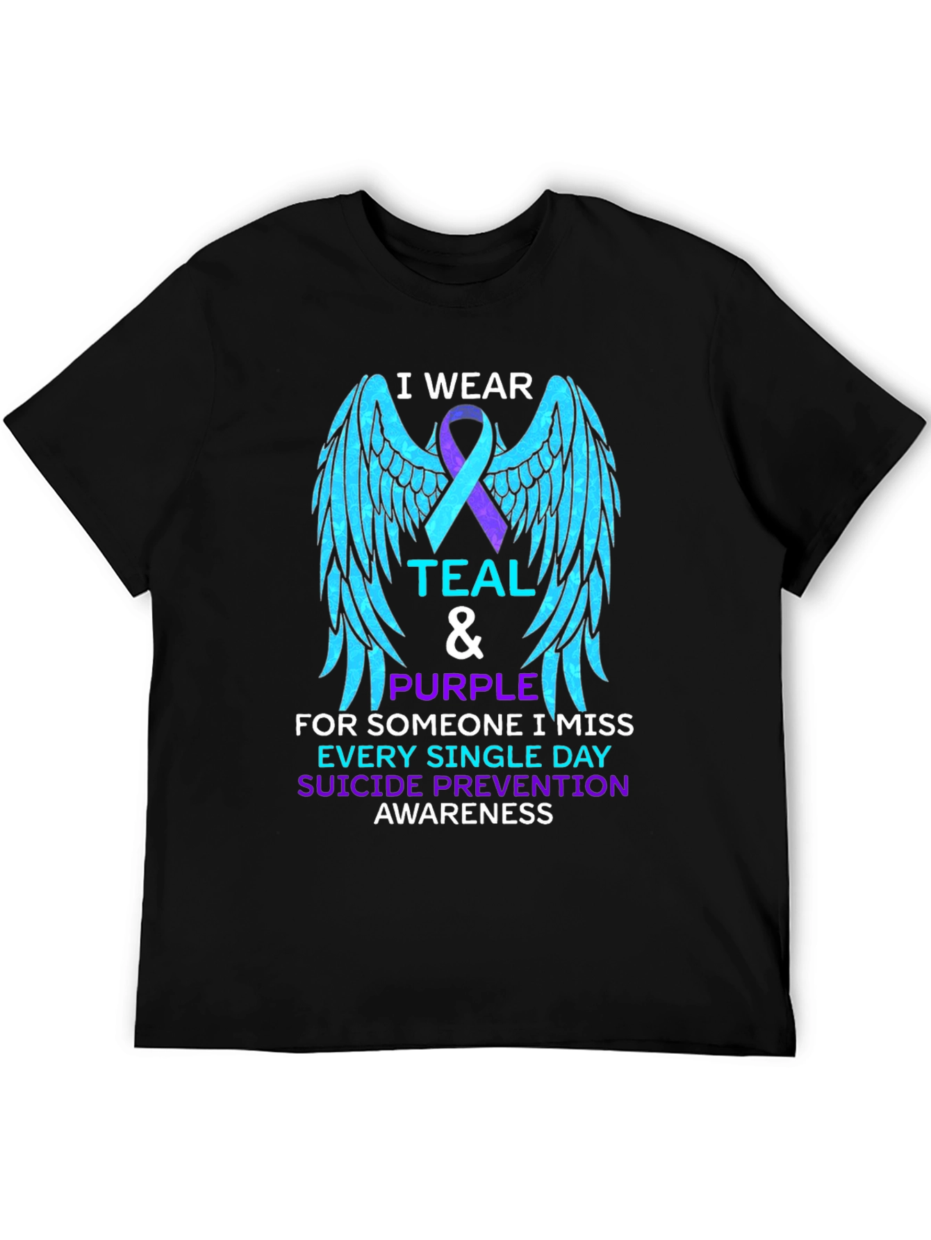 Suicide Prevention Awareness T-Shirt - Teal & Purple