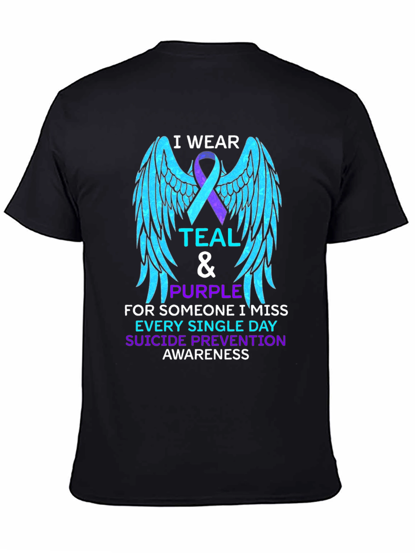 Suicide Prevention Awareness T-Shirt - Teal & Purple