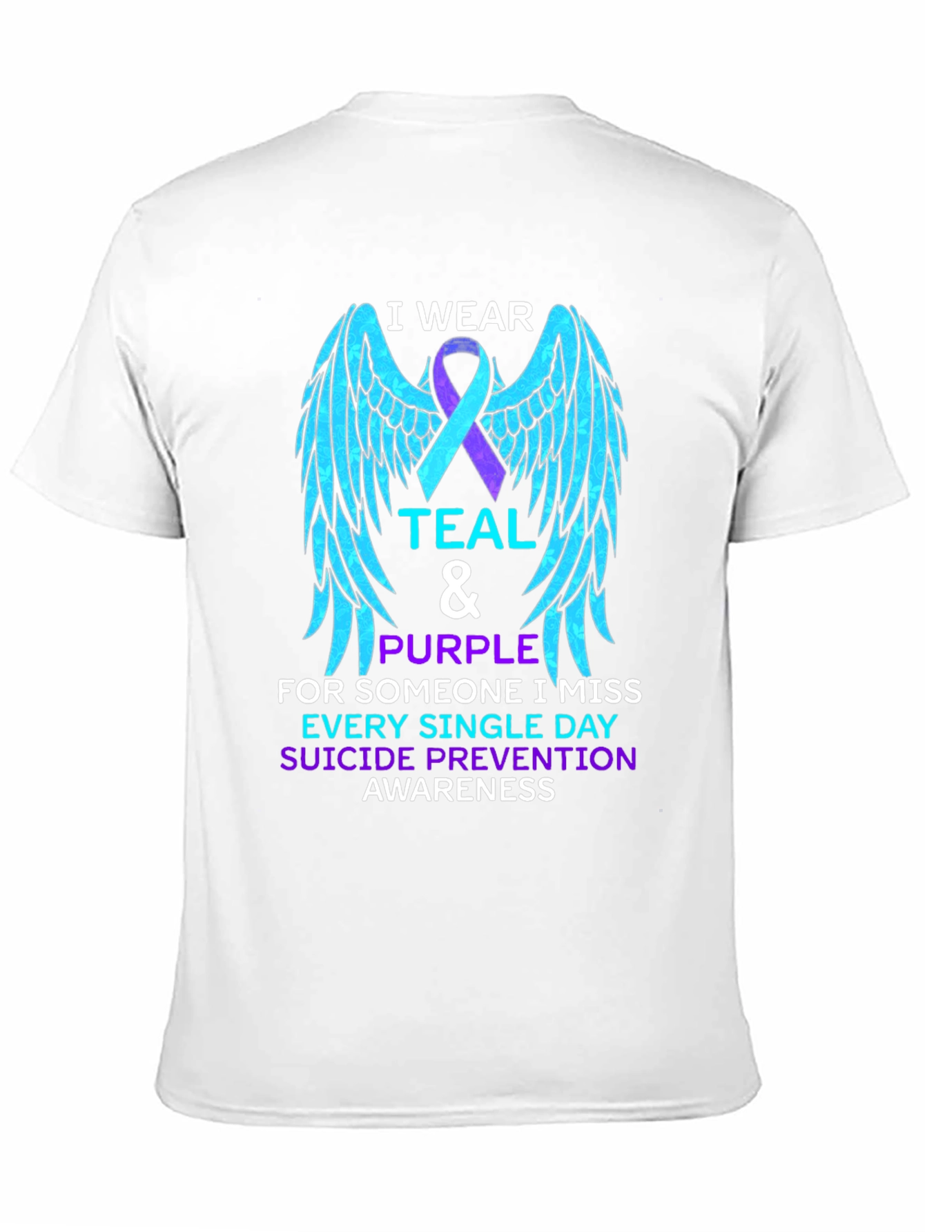 Suicide Prevention Awareness T-Shirt - Teal & Purple