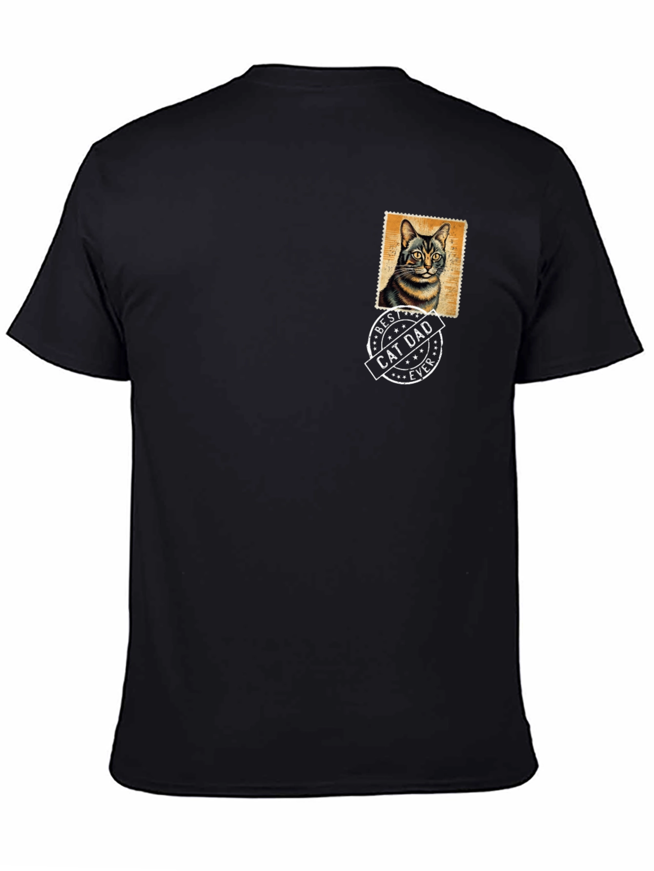Best Cat Dad Ever Black T-Shirt