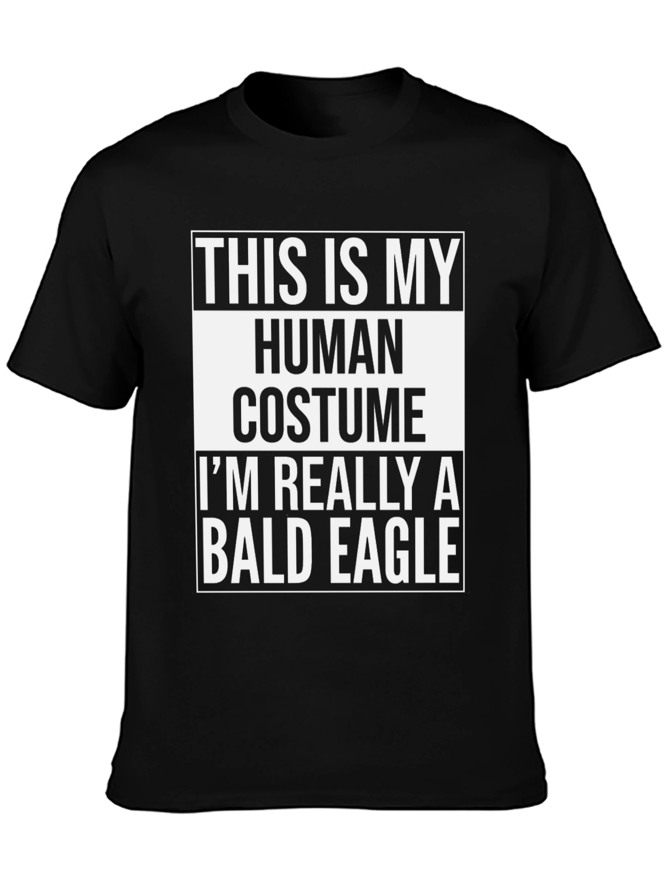 Human Costume Bald Eagle T-Shirt - Funny Halloween Tee