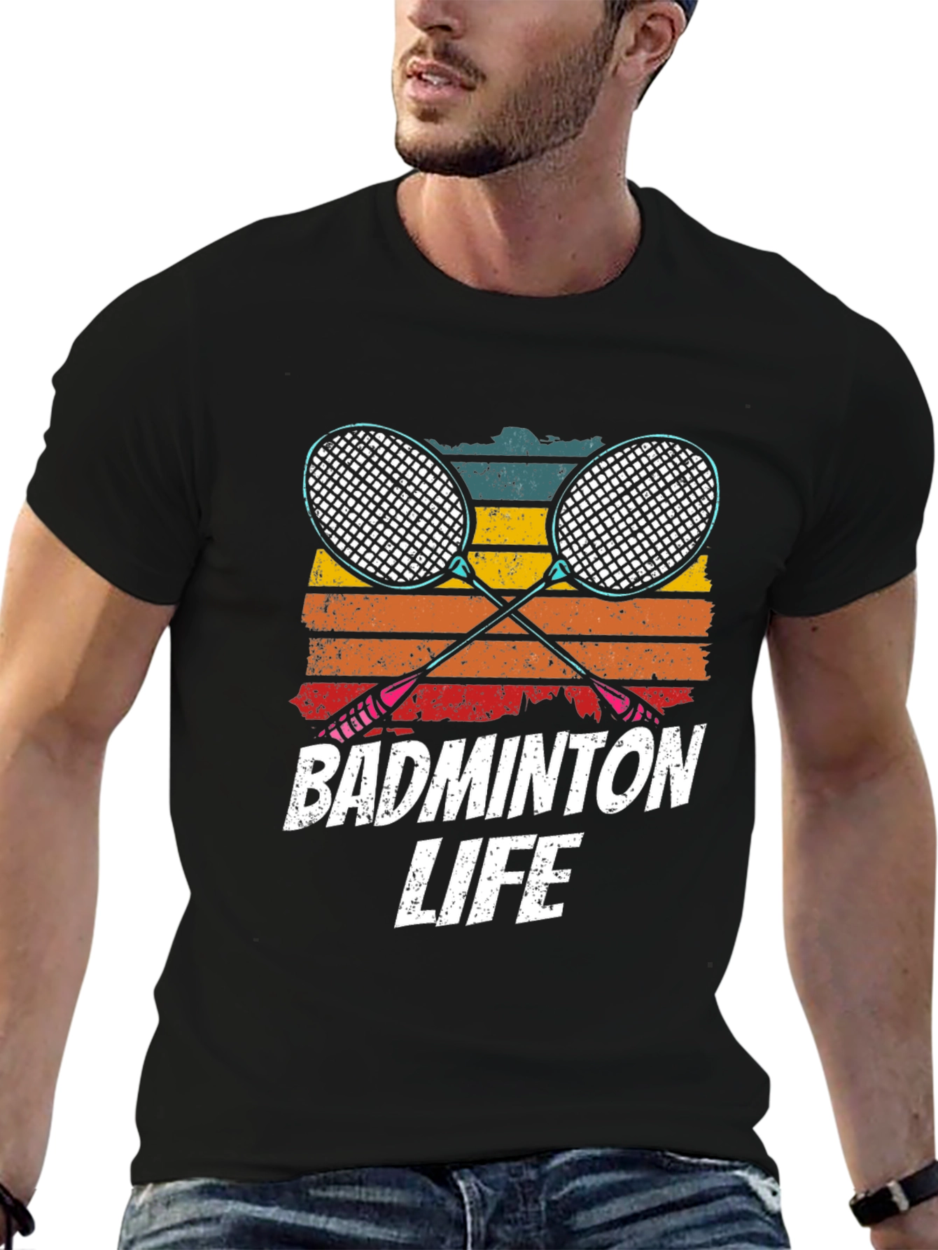 Badminton Life T-Shirt - Retro Style