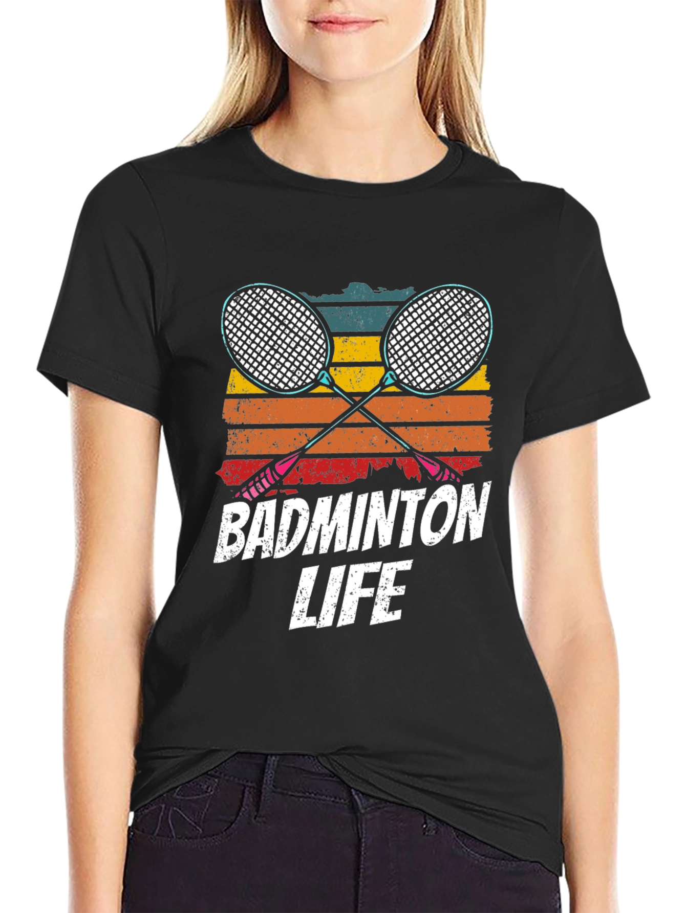 Badminton Life T-Shirt - Retro Style