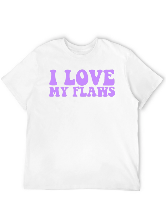 I Love My Flaws Graphic Tee - Black