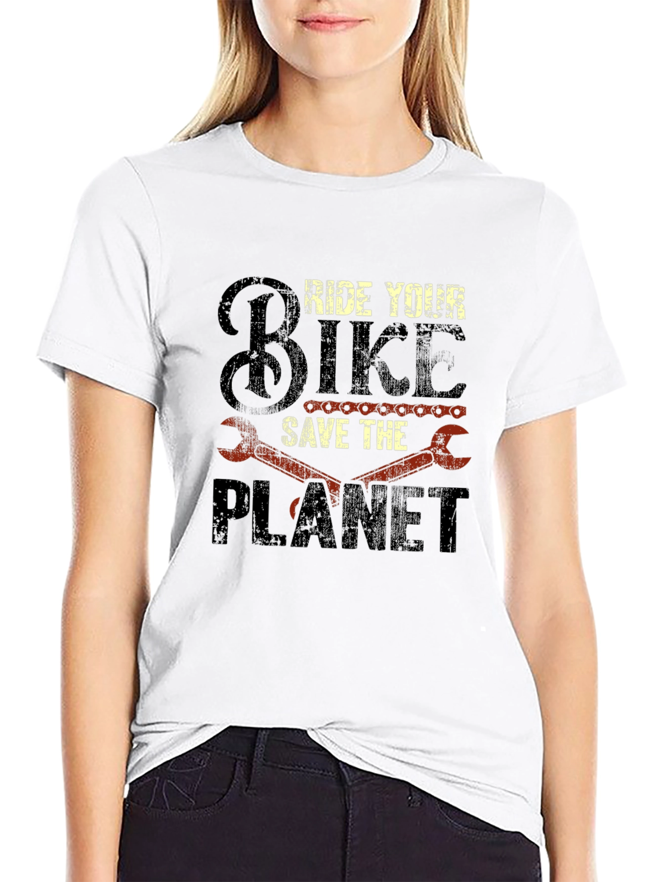 Ride Your Bike Save The Planet Graphic T-Shirt