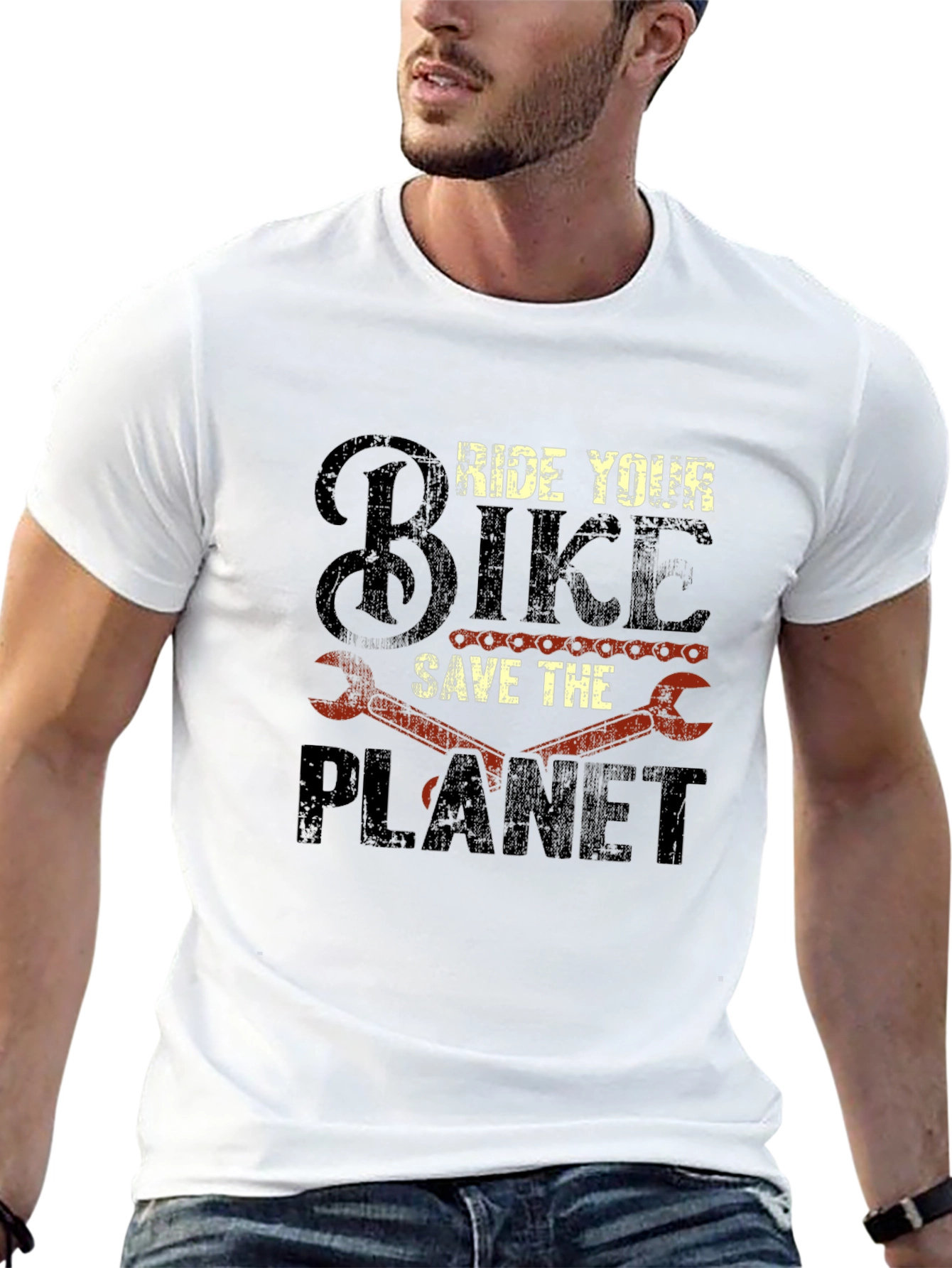 Ride Your Bike Save The Planet Graphic T-Shirt