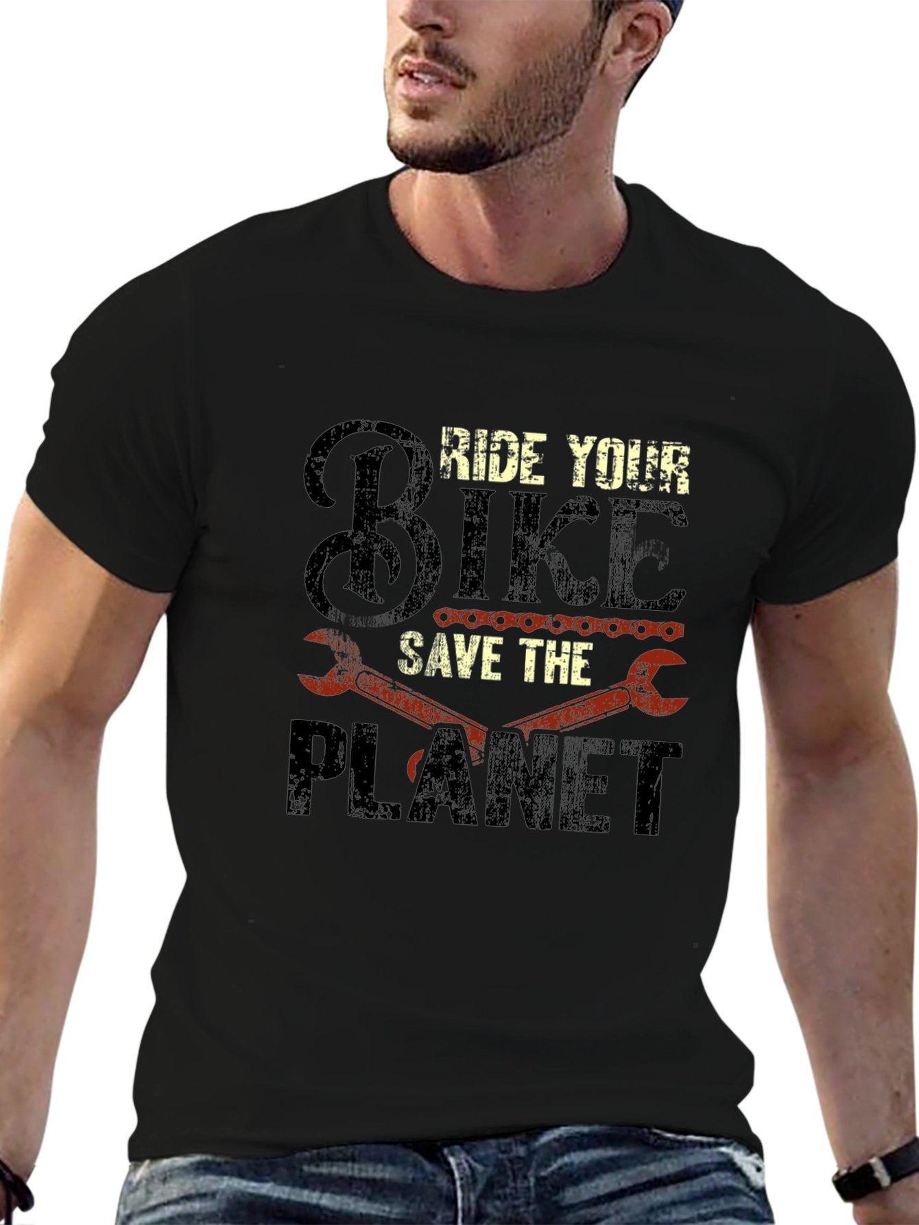 Ride Your Bike Save The Planet Graphic T-Shirt