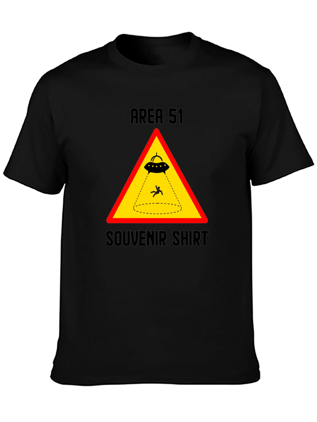 Area 51 Souvenir Shirt - Black UFO Abduction Tee