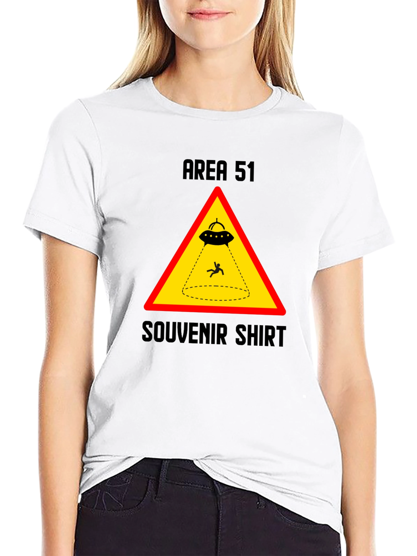 Area 51 Souvenir Shirt - Black UFO Abduction Tee