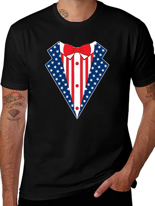 Patriotic USA Flag Tuxedo T-Shirt