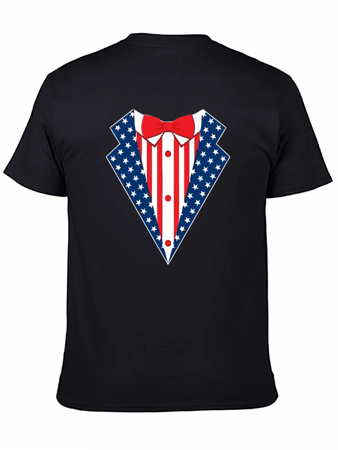 Patriotic USA Flag Tuxedo T-Shirt