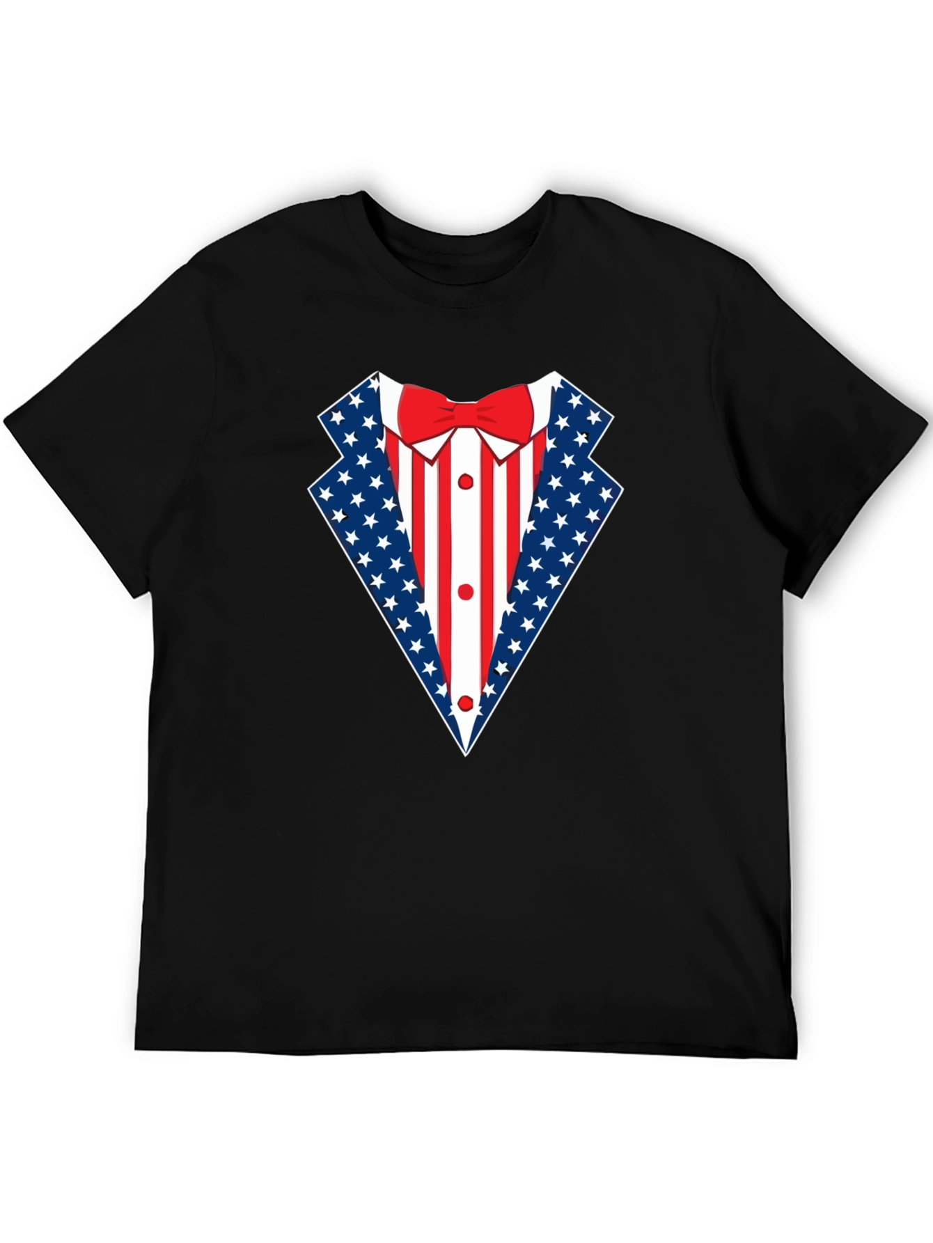 Patriotic USA Flag Tuxedo T-Shirt