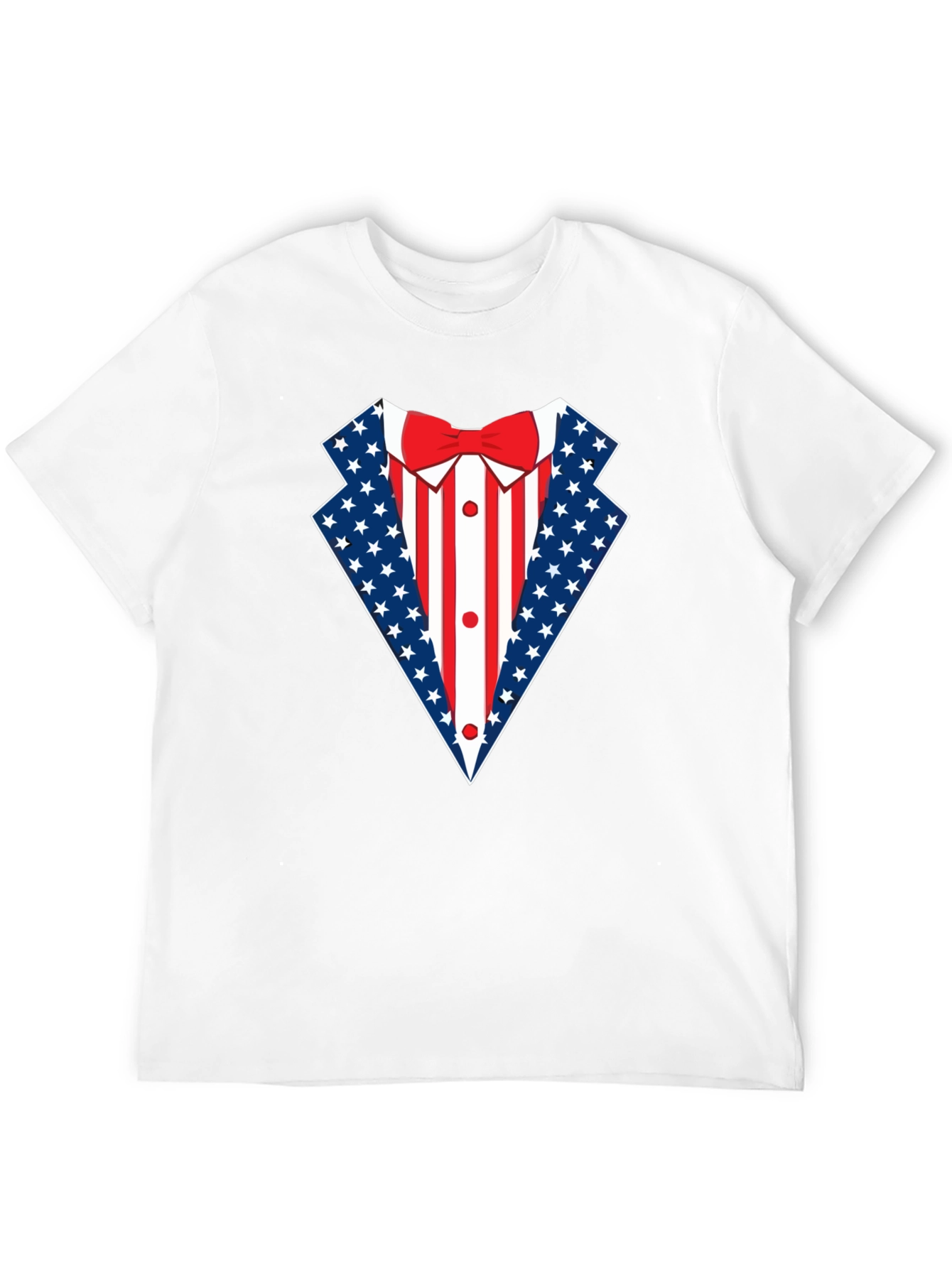 Patriotic USA Flag Tuxedo T-Shirt