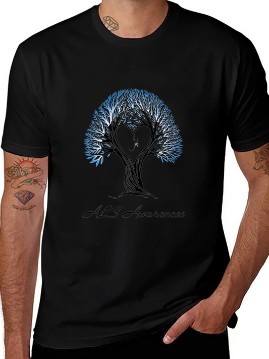 ALS Awareness Tree T-Shirt - Unisex Black Tee