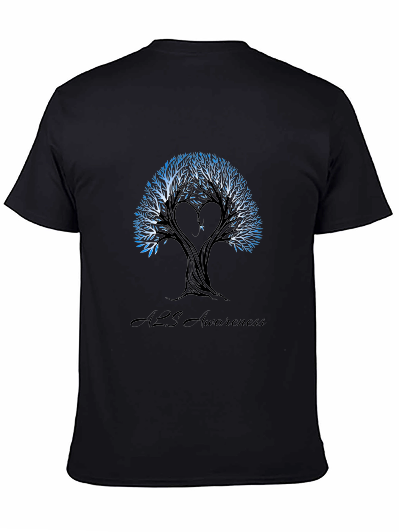 ALS Awareness Tree T-Shirt - Unisex Black Tee