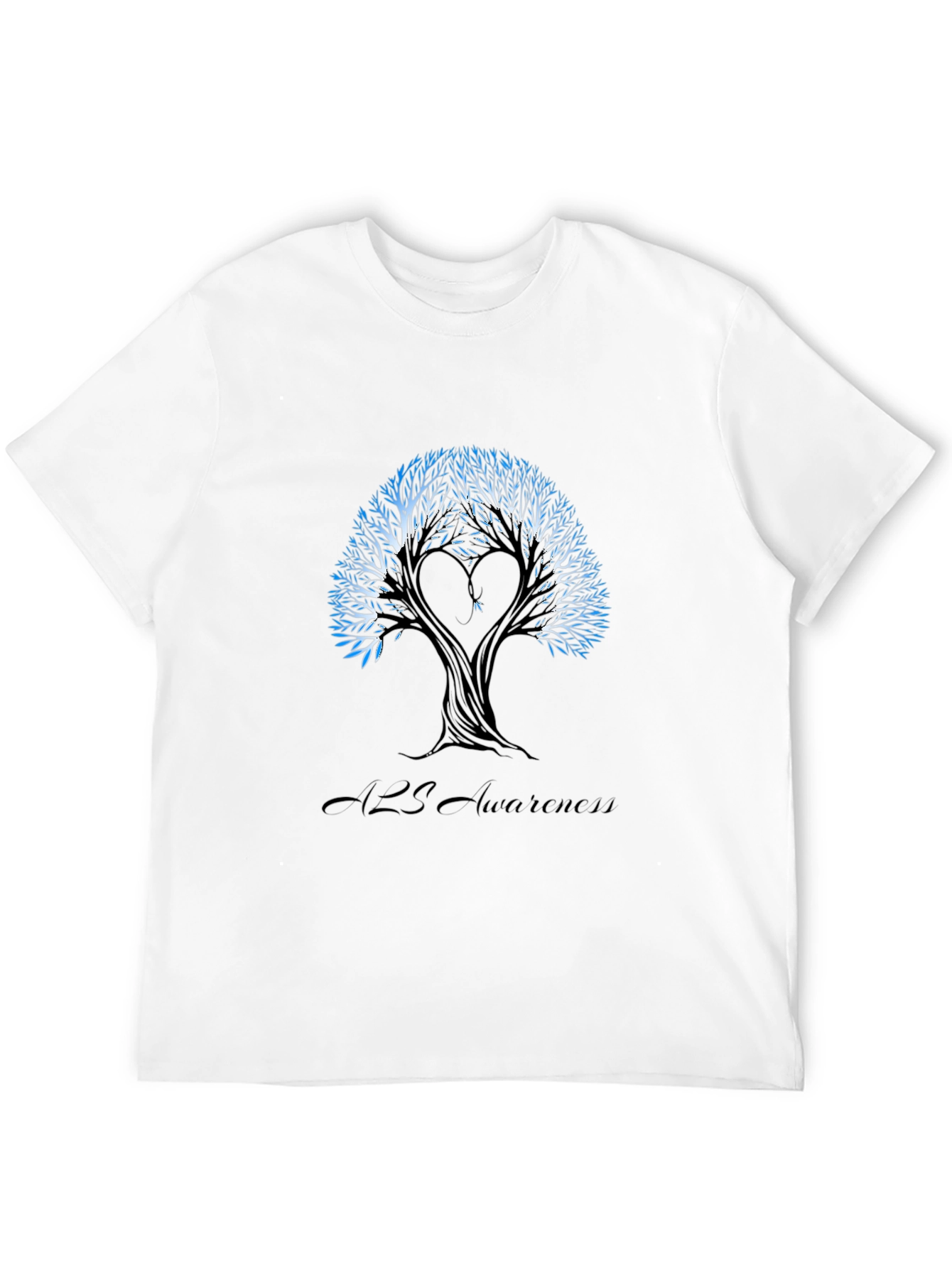 ALS Awareness Tree T-Shirt - Unisex Black Tee