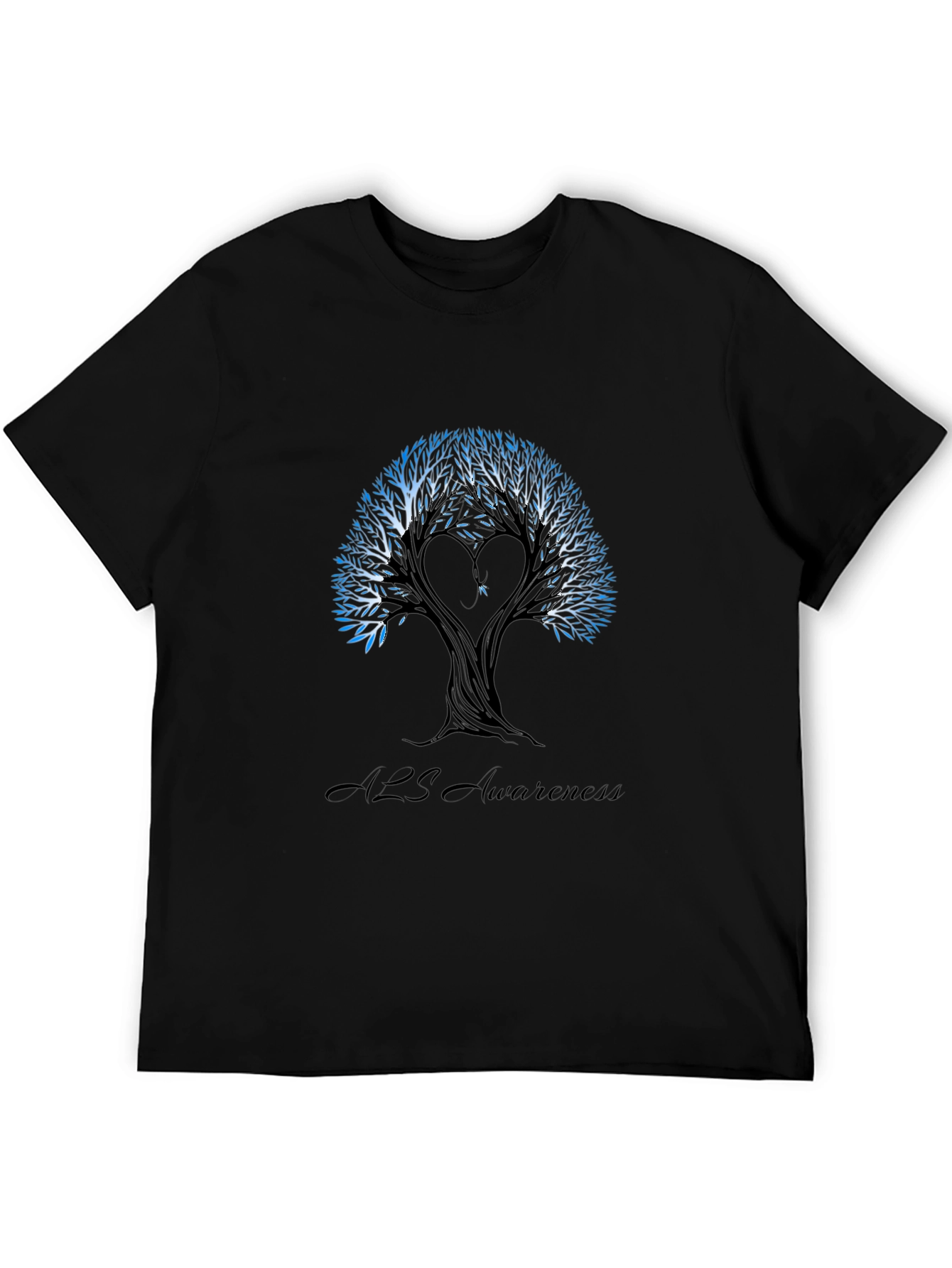 ALS Awareness Tree T-Shirt - Unisex Black Tee