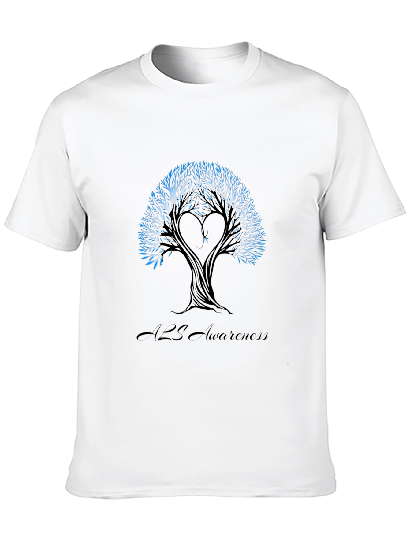 ALS Awareness Tree T-Shirt - Unisex Black Tee