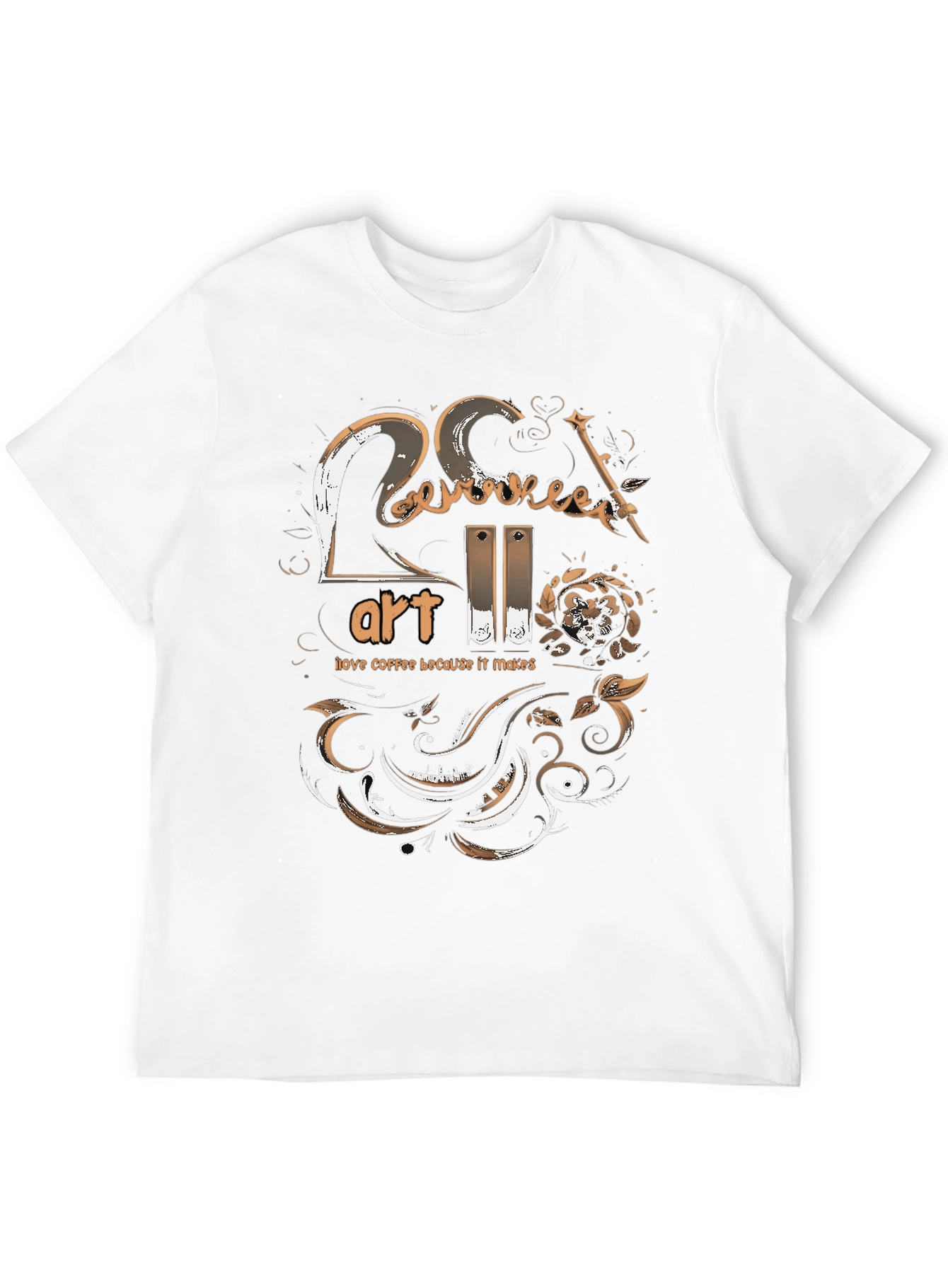 Coffee Makes Art Graphic Tee - Black