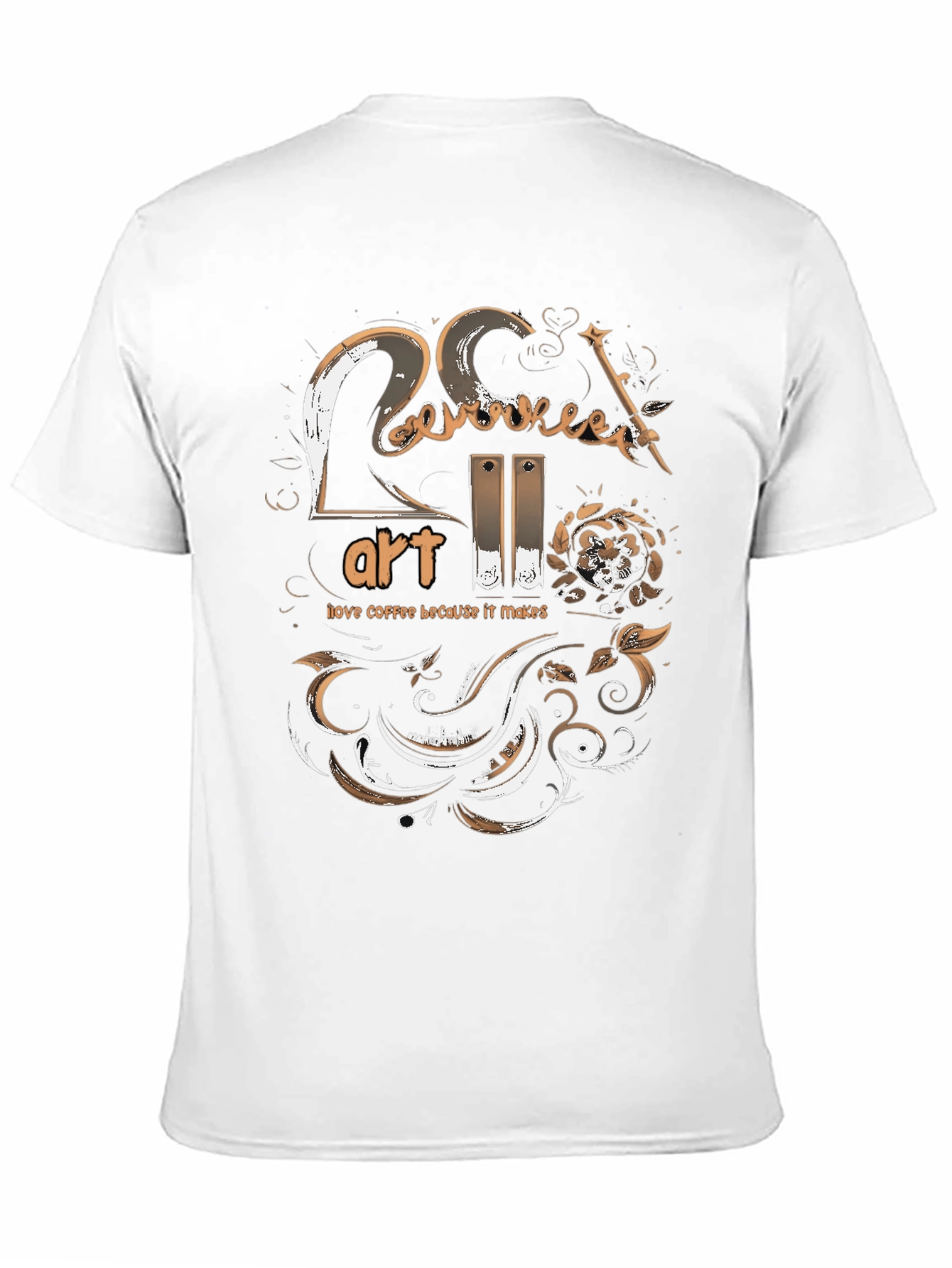 Coffee Makes Art Graphic Tee - Black