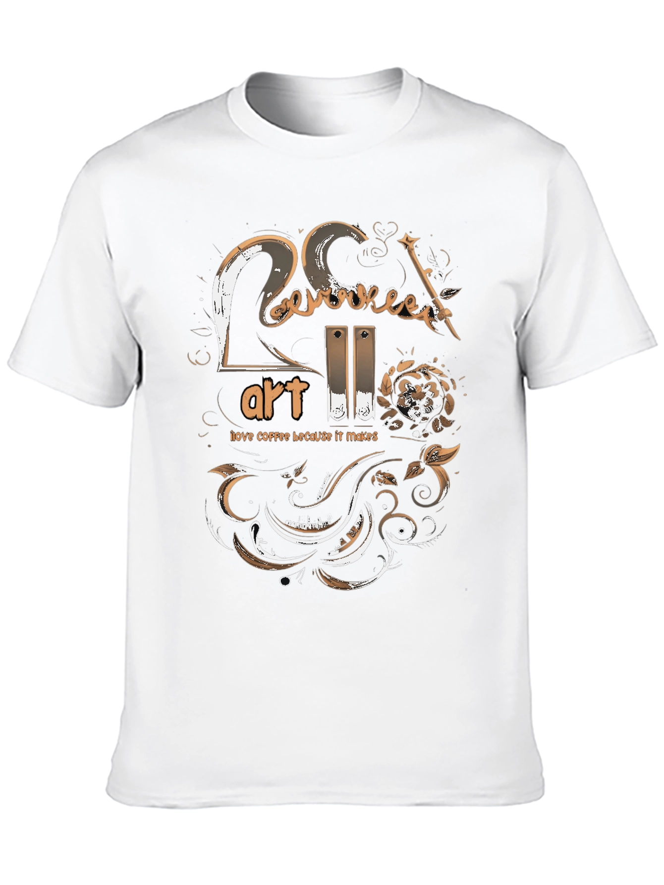 Coffee Makes Art Graphic Tee - Black